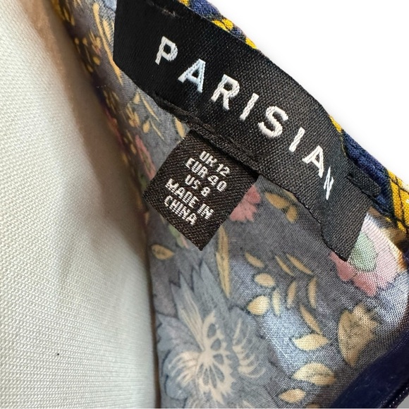 Parisian Works Blue and Yellow Floral Dress - Picture 3 of 4